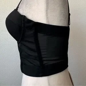Corset Bralette Commense Noir Semi-transparent - Maille Strass - Taille S - Neuf